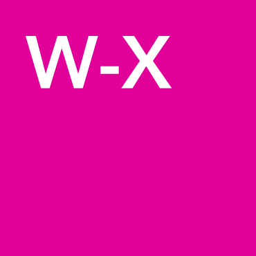 A pink square with W-X in white font in the upper left-hand corner.